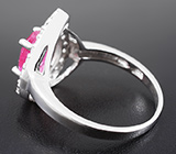 Прелестное серебряное кольцо с розовым сапфиром 2,12 карат Серебро 925