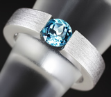 Серебряное кольцо c голубым топазом 1,05 карат Серебро 925