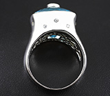 Серебряное кольцо с голубым топазом 19,18 карат Серебро 925
