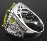Серебряное кольцо с лимонным цитрином 10,5 карат Серебро 925
