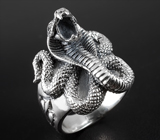 Серебряное кольцо «Королевская Кобра» Серебро 925