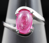 Элегантное серебряное кольцо с пурпурно-розовым сапфиром 1,72 карат Серебро 925