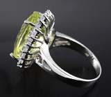 Серебряное кольцо с лимонным цитрином Серебро 925