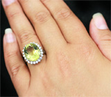 Серебряное кольцо с лимонным цитрином Серебро 925