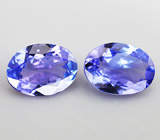 Пара танзанитов 1,64 карат 