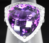 Серебряное кольцо с великолепным уругвайским аметистом Серебро 925