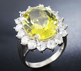Замечательное серебряное кольцо с лимонным цитрином Серебро 925