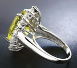 Замечательное серебряное кольцо с лимонным цитрином Серебро 925