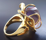 Золотое кольцо с крупным кабошоном аметрина и бриллианатами Золото