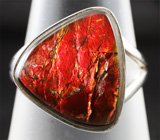 Серебряное кольцо с аммолитом аммонита Серебро 925