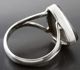 Серебряное кольцо с аммолитом аммонита Серебро 925