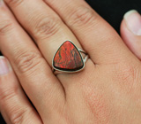 Серебряное кольцо с аммолитом аммонита Серебро 925