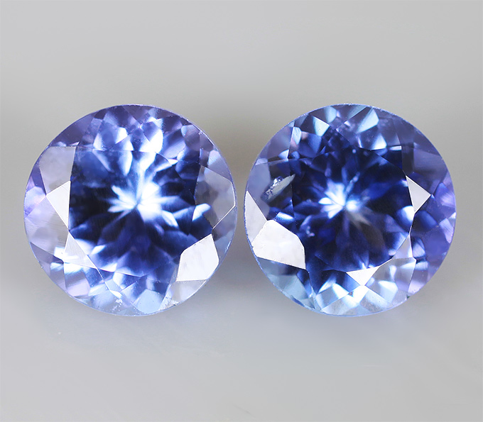 Пара тазанитов 1,63 карат