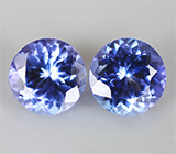 Пара тазанитов 1,63 карат 