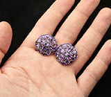 Превосходные серебряные серьги с аметистами Серебро 925