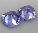 Пара танзанитов 1,66 карат 