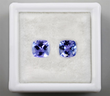 Пара танзанитов 1,66 карат 