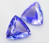 Пара танзанитов 2,11 карат 