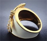 Оригинальное серебряное кольцо с эмалью