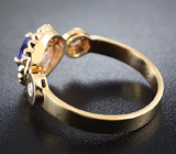 Кольцо с танзанитом и бриллиантами Золото