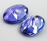 Пара танзанитов 1,9 карат 