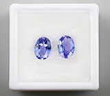 Пара танзанитов 1,9 карат 
