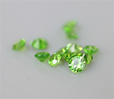 Набор из 12 уральских демантоидов 0,44 карат 