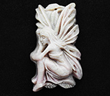 Камея-подвеска «Спящая фея» из цельного агата 37,3 грамм 