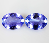 Пара чистейших танзанитов 1,91 карат 