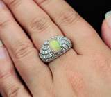 Серебряное кольцо с эфиопским опалом 1,23 карат Серебро 925