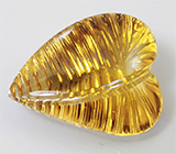 Резной цитрин авторской огранки 20,72 карат 