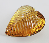 Резной цитрин авторской огранки 20,72 карат 