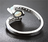 Прелестное серебряное кольцо с великолепным эфиопским опалом 1,06 карат Серебро 925