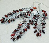 Комплект с гроздьями гранатов Серебро 925