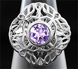 Ажурное серебряное кольцо с аметистом Серебро 925