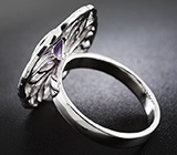 Ажурное серебряное кольцо с аметистом Серебро 925