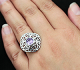 Ажурное серебряное кольцо с аметистом Серебро 925