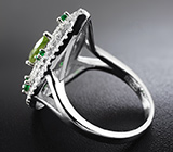 Чудесное серебряное кольцо с перидотом Серебро 925