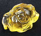 Кольцо c «розой» из цельного резного цитрина Серебро 925