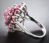 Превосходное серебряное кольцо с пурпурными сапфирами Серебро 925