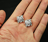 Серебряные серьги с бесцветными топазами Серебро 925