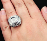 Оригинальное серебряное кольцо с цветной эмалью Серебро 925