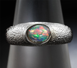Замечательное серебряное кольцо с эфиопским опалом Серебро 925