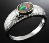 Замечательное серебряное кольцо с эфиопским опалом Серебро 925