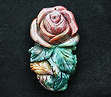Миниатюра-подвеска «Роза» из цельного агата 20,4 грамм 