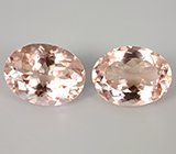 Серьги с морганитами и бриллиантами