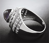 Стильное серебряное кольцо с иолитом 3,41 карат Серебро 925