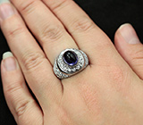 Стильное серебряное кольцо с иолитом 3,41 карат Серебро 925