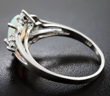 Прелестное серебряное кольцо с ограненным эфиопским опалом Серебро 925