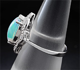 Чудесное серебряное кольцо с превосходным эфиопским опалом 1,59 карат Серебро 925